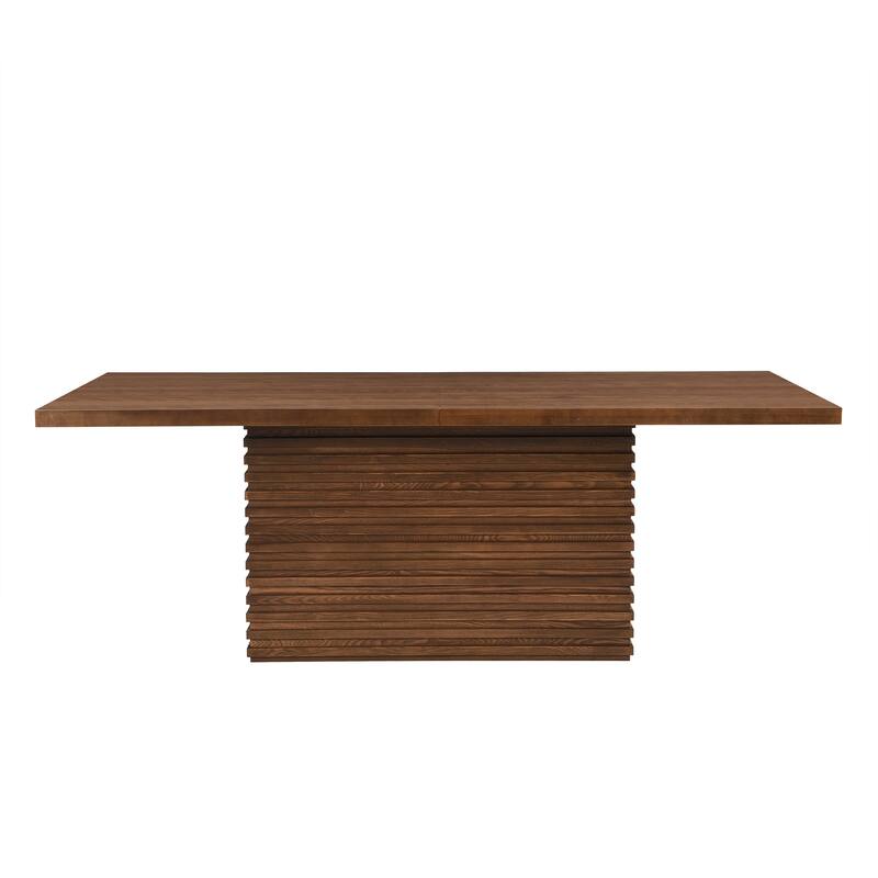 Rectangular Dining Table 84 Inch Solid Wood Seats 6 Kitchen Office Desk