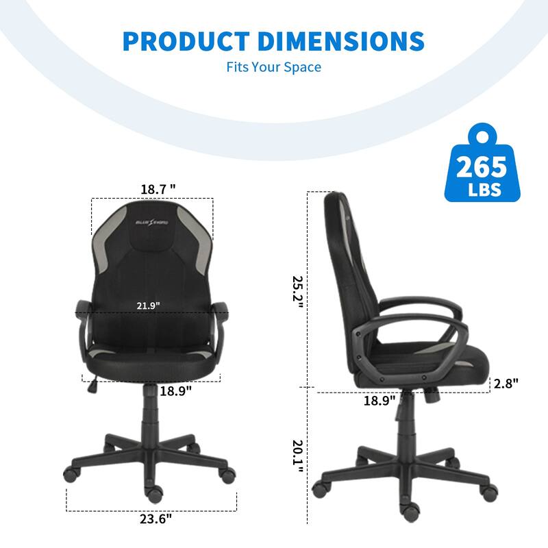 Adjustable Height Swivel Recline Desk Chair for Home or Office Use - N/A