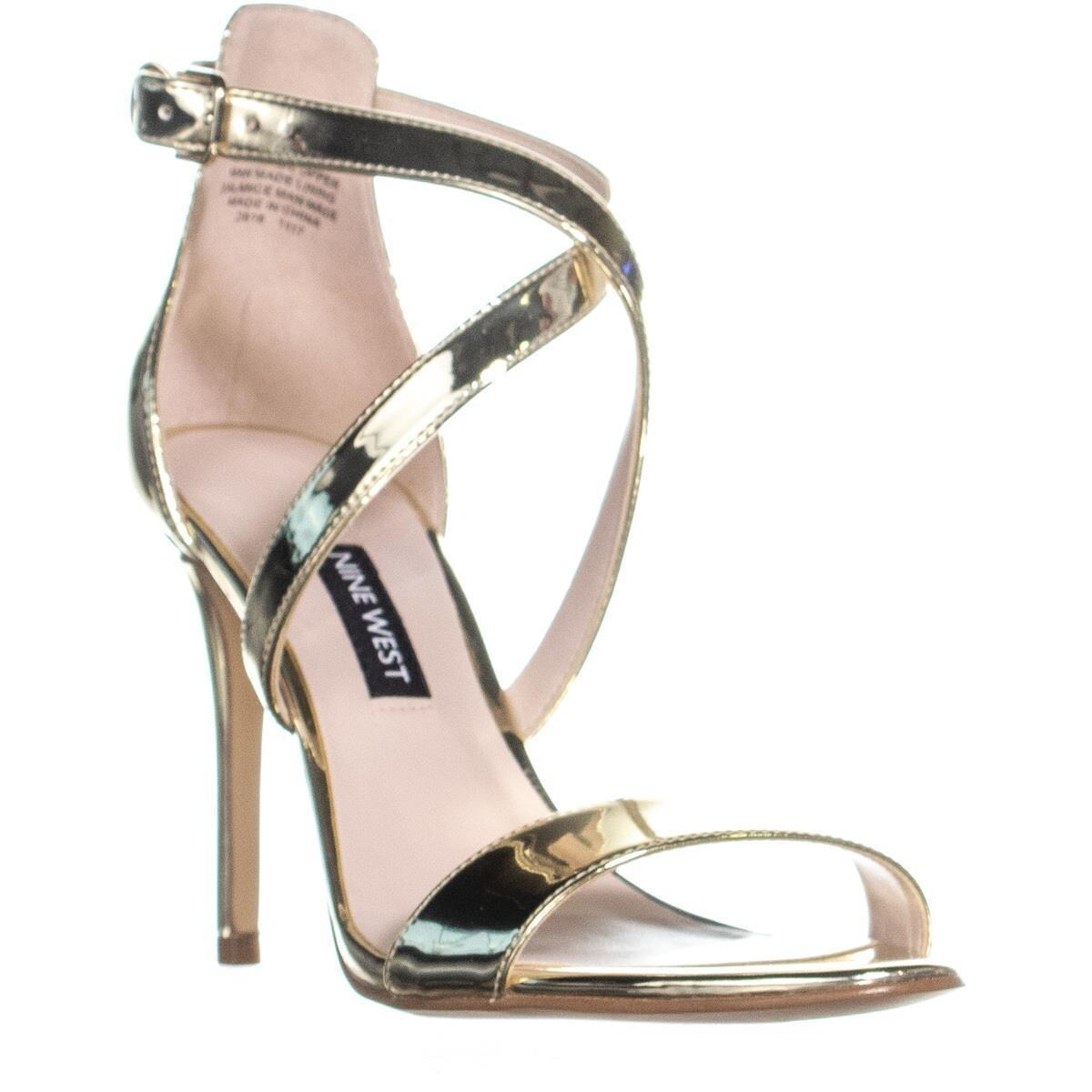 nine west gold sandals