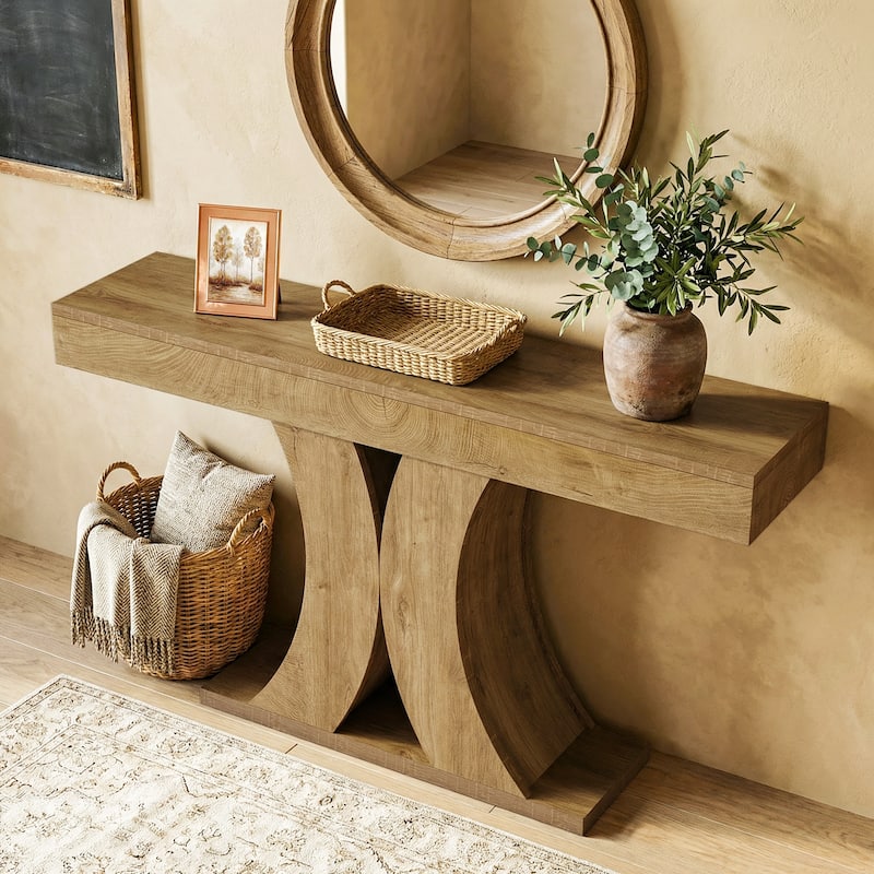 59" Farmhouse Console Table for Living Room, Hallway, Entrance