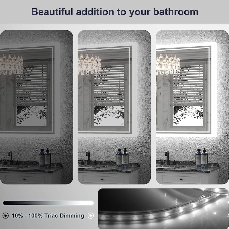 TokeShimi LED Bathroom Vanity Wall Mirror, 3000K/4500K/6000K Mirror
