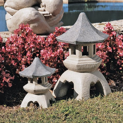 Set Of Med And Lg Pagoda Lanterns Nr