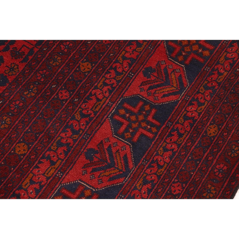 Tribal Biljik Khal Mohammadi Layne Red/Blue Rug - 10'3'' x 12'10''