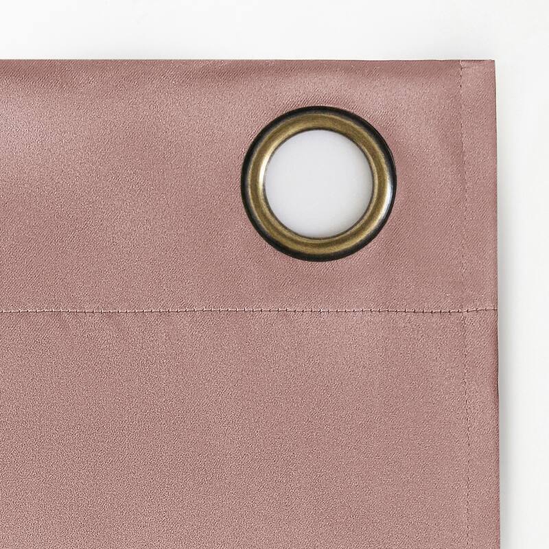 Sun Zero Sheridan Dual-Sided Magnetic Closure Total Blackout Grommet 2-Piece Curtain Panel Pair
