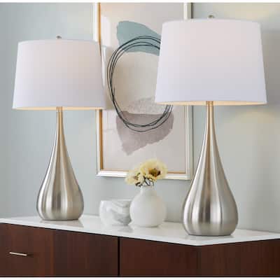 Silver Orchid Stone 29" Table Lamp with Empire Shade (Set of 2)