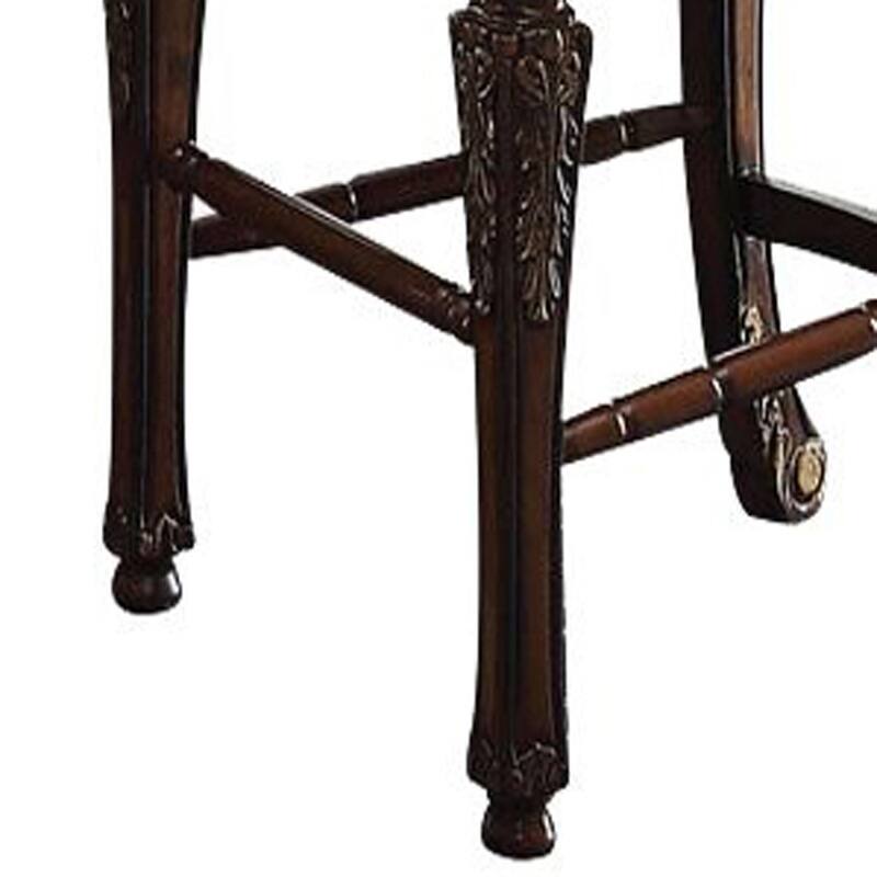 Cherry Counter Height Stools with Nailhead Trim (Set of 2)
