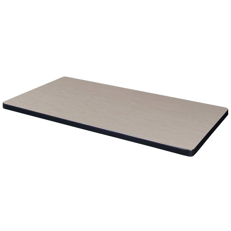 48" x 30" Standard Rectangle Table Top- Ash Grey/ White