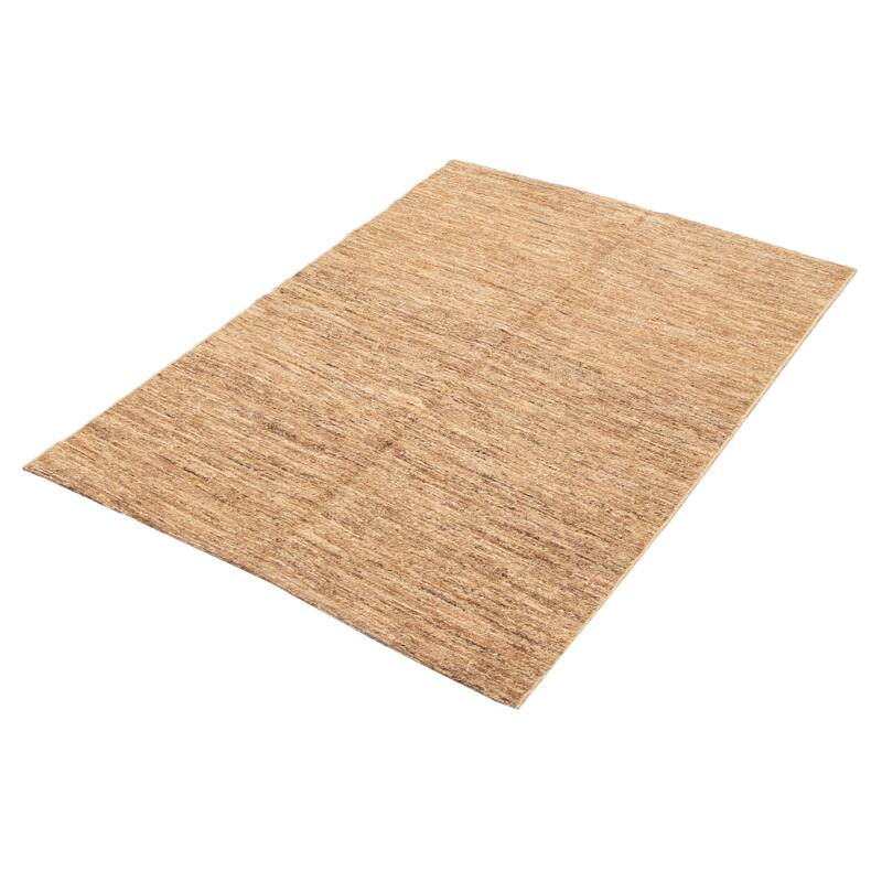 ECARPETGALLERY Flat-Weave Natural Brown Wool Tapestry Kilim - 4'9 x 6'7
