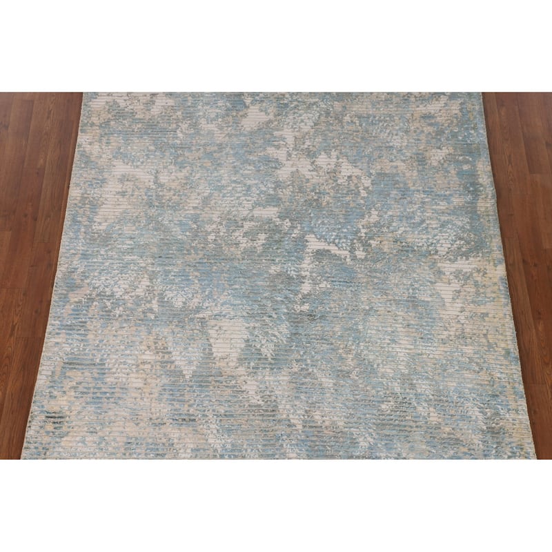 Striped / Abstract Area Rug Hand-Knotted Wool Carpet - 5'6"x 7'8"