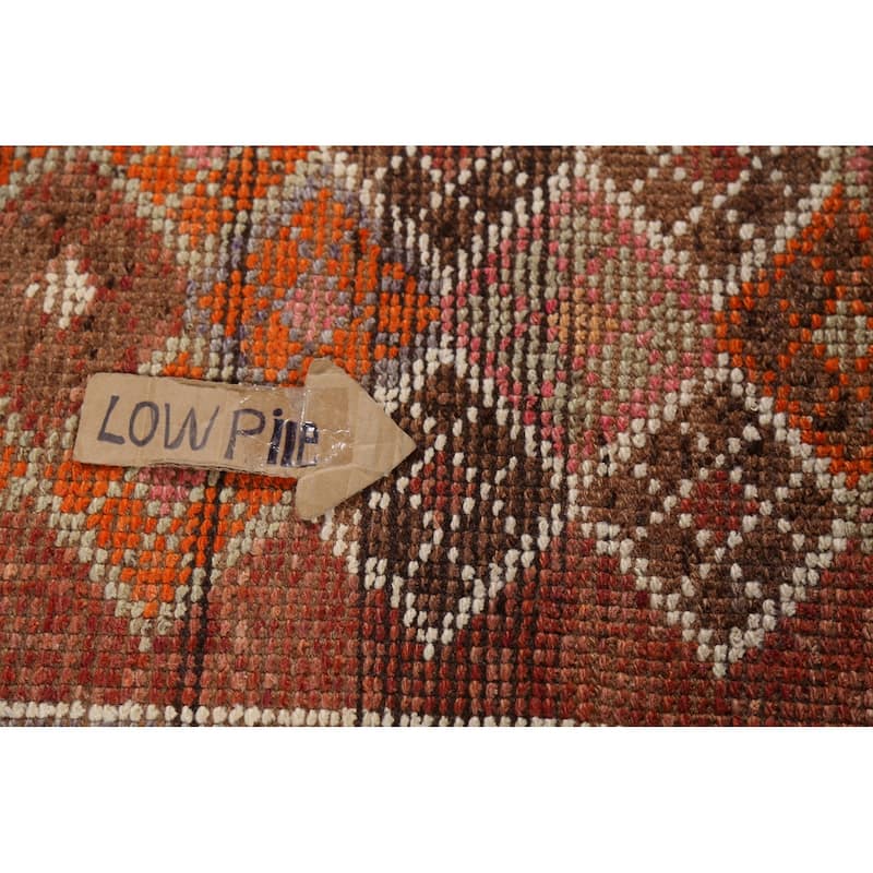 Oushak Turkish Vintage Runner Rug Foyer Hand-Knotted Wool Carpet - 2'11"x 12'9"