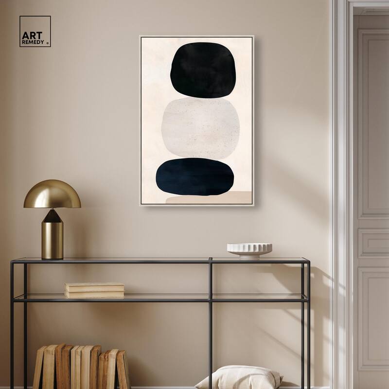 Pebble Pillars I Canvas by Art Remedy