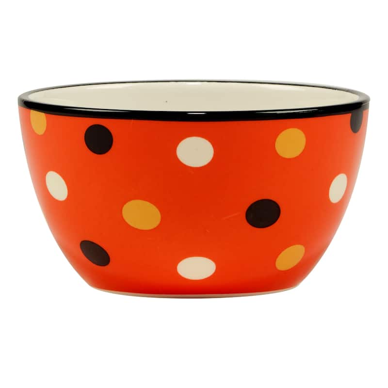 Certified International Spooky Halloween 5.5" Ice Cream/Dessert Bowl, Set of 4 - 24 oz.