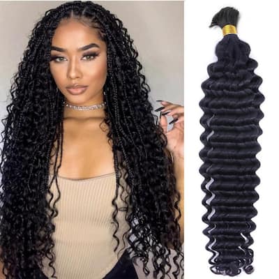 Human Braiding Hair for Boho Braids Human 100g Deep Wave