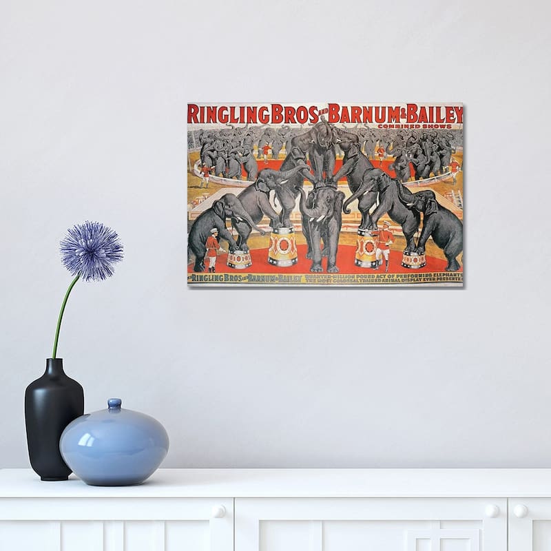 iCanvas "Barnum and Bailey Circus Poster " by American School Canvas Print - 12x18x1.5
