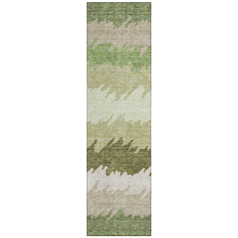 Machine Washable Indoor/ Outdoor Chantille Abstract Ombre Rug