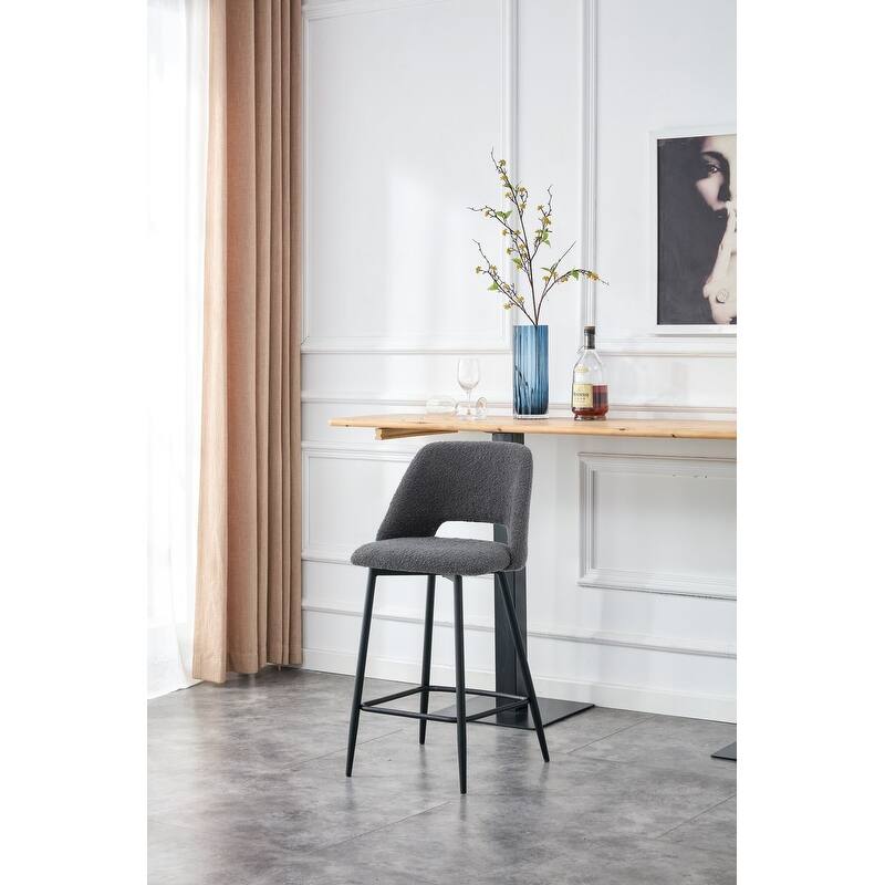Prescott Boucle Counter Stools (Set Of 2) Boucle Upholstered