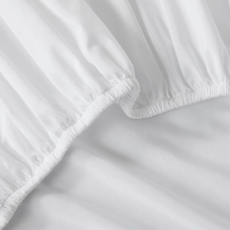 Color Sense 100% Cotton Percale Cool & Crisp 2-Piece Fitted Sheet Set