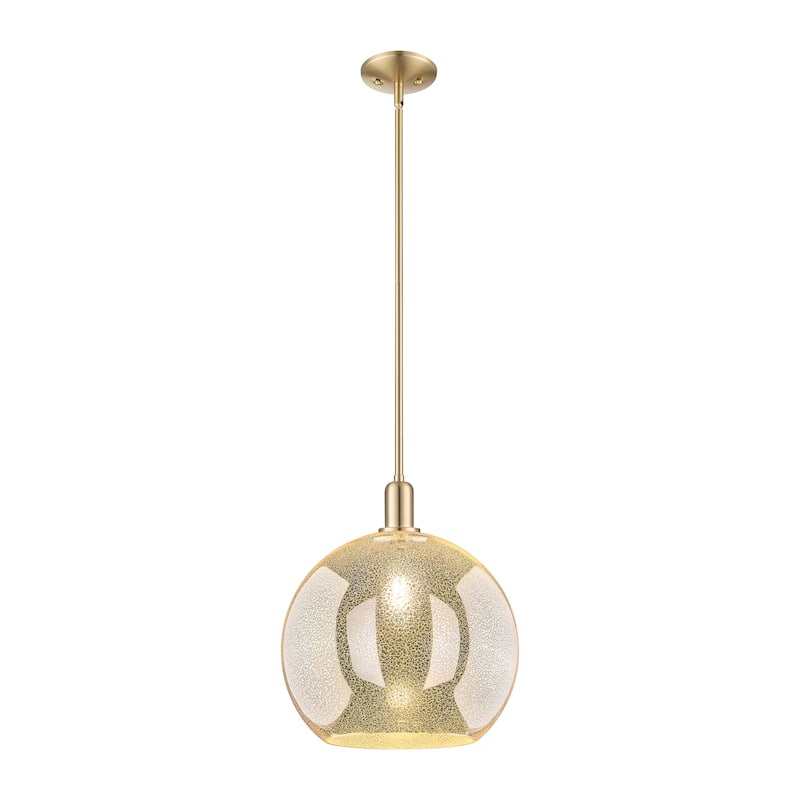 Innovations Lighting Endless Possibilities Arcadia - Athens - 1 Light 14" Stem Hung Mini Pendant - Mercury/Champagne Bronze