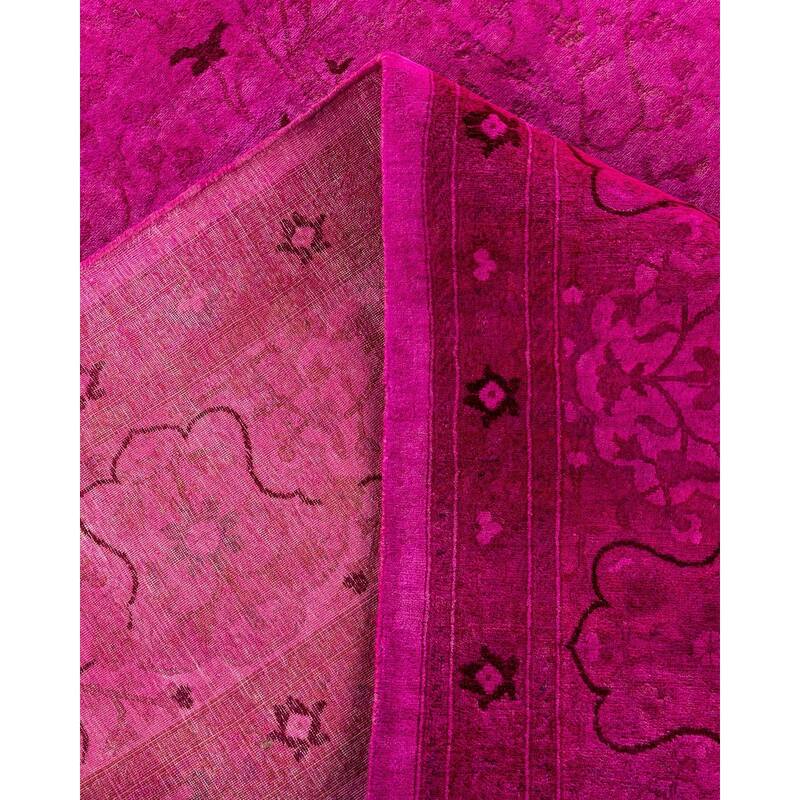 Contemporary Overdyed Wool Hand Knotted Area Rug - 9' 2" x 12' 1"