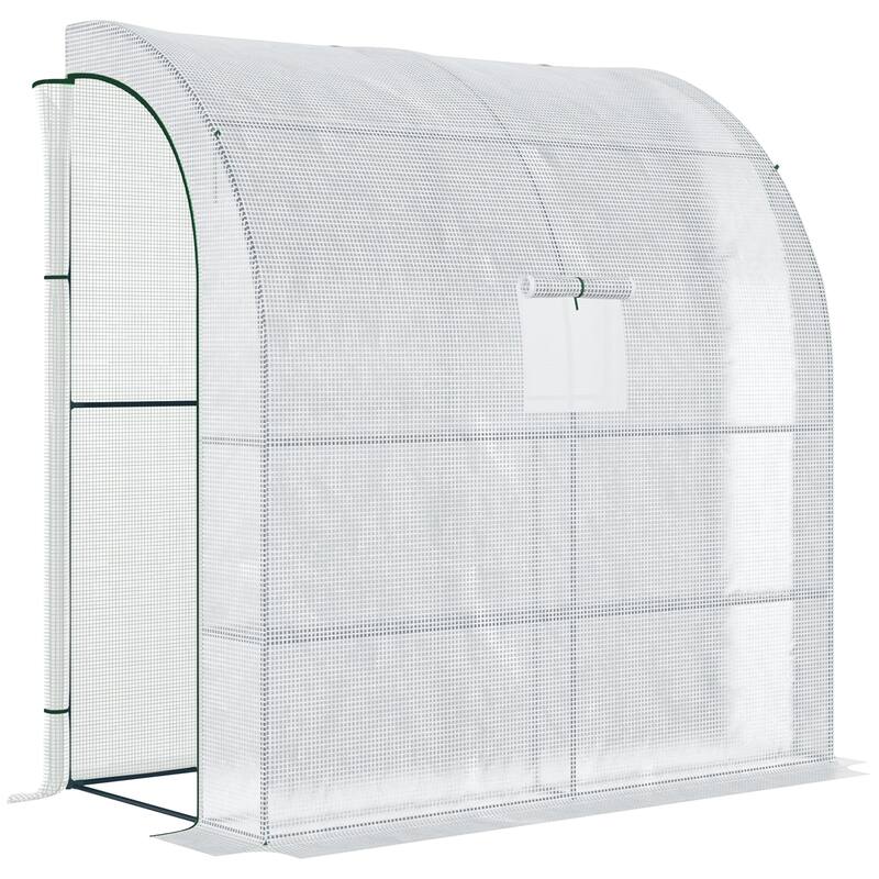 7' X 3' X 7' Outdoor Walk-in Greenhouse, White