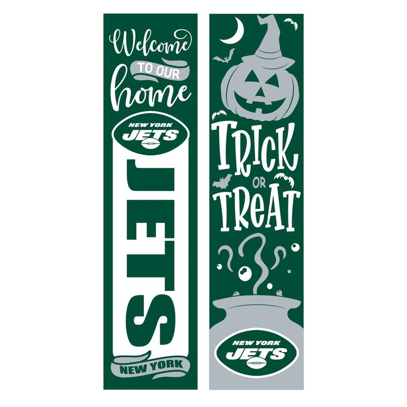 47" Double Sided Seasonal Porch Leaner, New York Jets - 47" x 11.25"