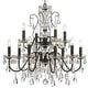 preview thumbnail 1 of 3, Butler 12 Light Clear Crystal English Bronze Chandelier - 29'' W x 29'' H 29'' W x 29'' H