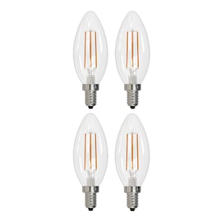 Bulbrite Pack of (4) Dimmable Clear Filament B11 Candelabra (E12) LED Bulb