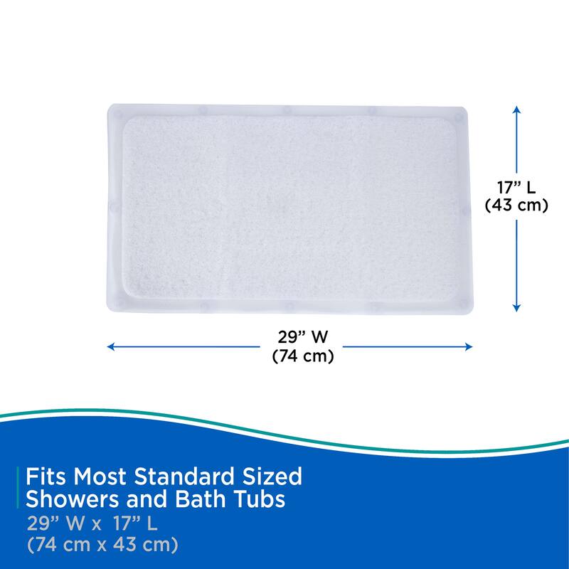 Kenney Loofah Bath, Shower, and Tub Mat, 17" W x 29" L