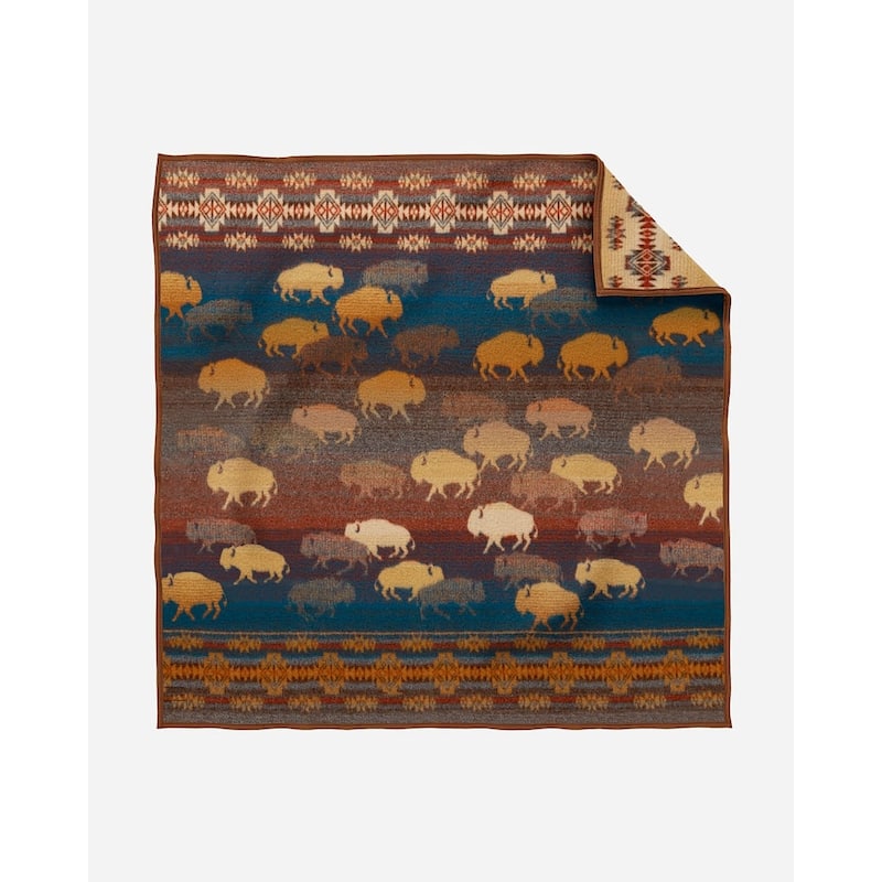 Pendleton Prairie Rush Hour Brown Buffalo Throw