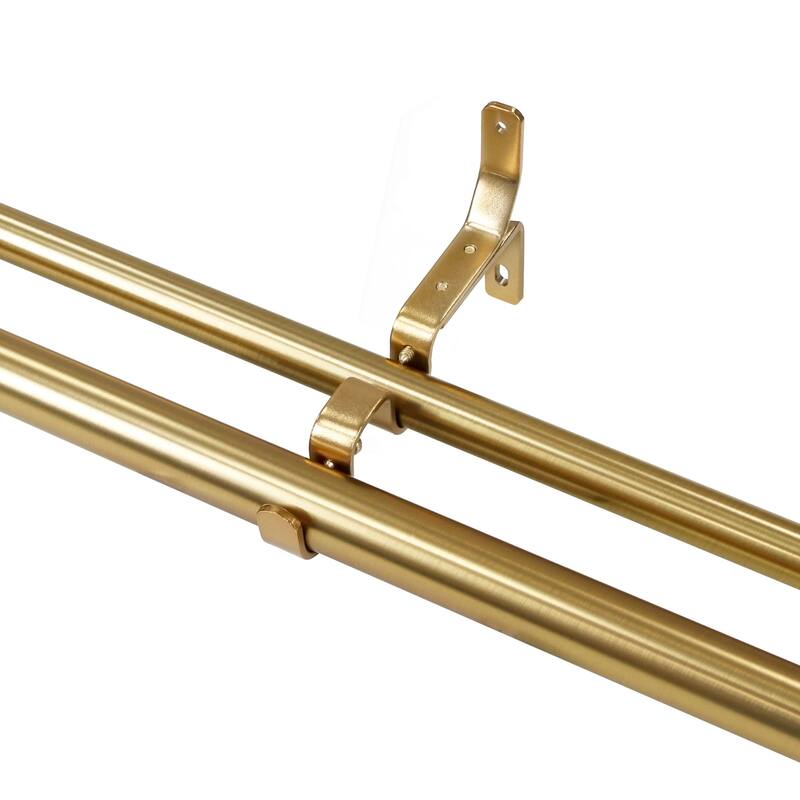 Double Curtain Rod Brackets 1" & 3/4" | 3-Pack