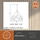 preview thumbnail 6 of 11, Euclid Mercury Glass/ Brass Mid-Century Modern Pendant Light