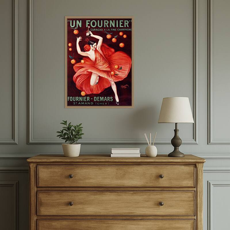 Un Fournier, 1921 by Leonetto Cappiello (18 x 24 in.), Framed Canvas Wall Art Print