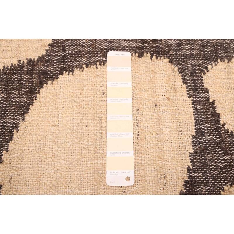 ECARPETGALLERY Flat-Weave Palas Denizli Cream Jute Kilim - 4'1 x 6'1