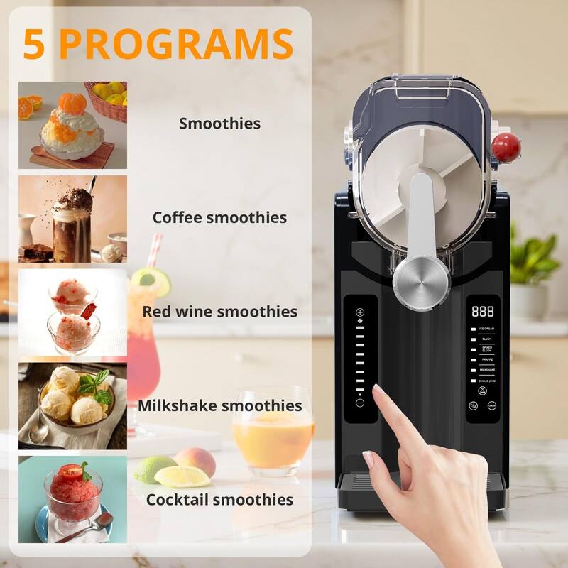 6 Pre-set Modes Slushie Machine Self-Cleaning Professional Frozen Drink Maker, No Ice Needed