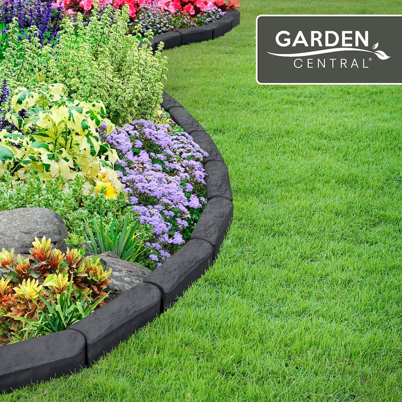 Garden Central 12 Pack 12 "x 4" Stomp Edge Slate Lightweight Garden Borders - 1.32
