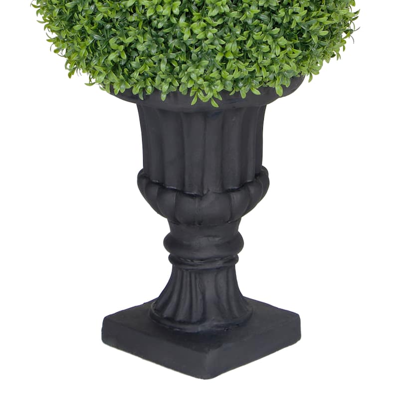 Puleo International 25" Single Bell Topiary Boxwood Artificial Tree