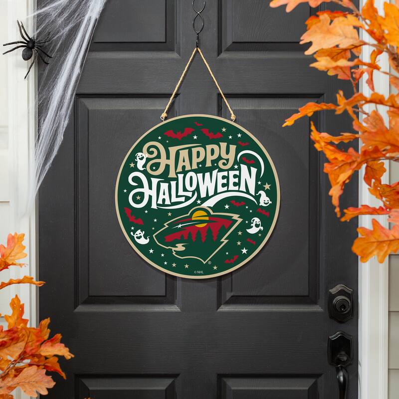 Minnesota Wild 18" x 18" Halloween Door Décor Wall Sign