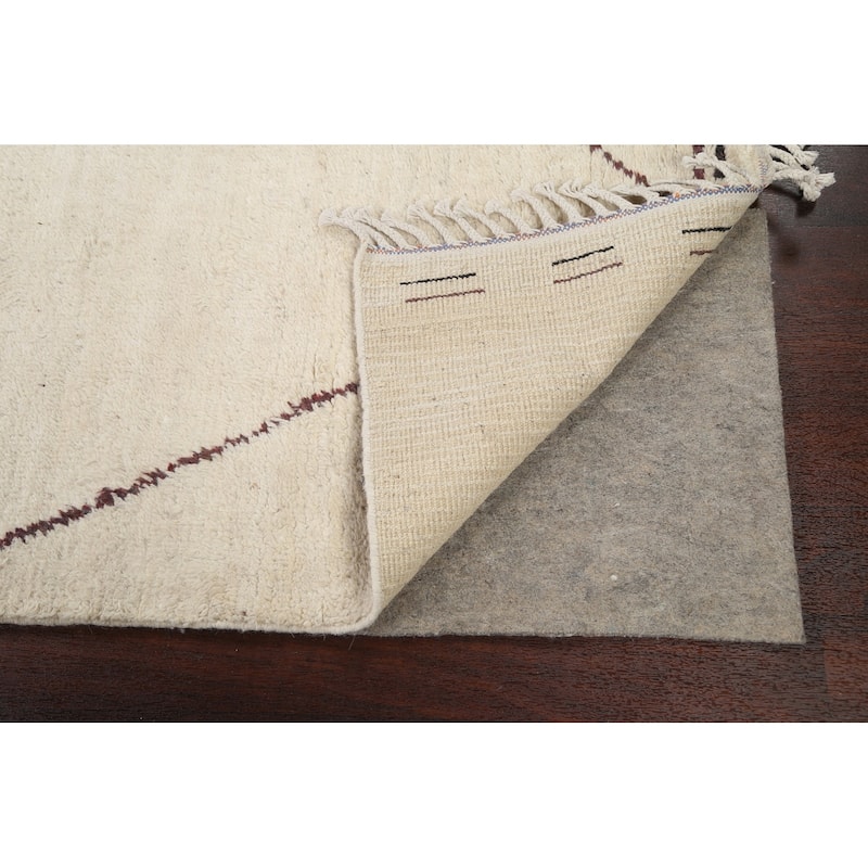 Vegetable Dye Oriental Moroccan Berber Area Rug Wool Hand-knotted - 5'9" x 9'5"