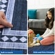 preview thumbnail 7 of 6, Modern Bordered Rug Non Slip Low Pile Area Rugs for Living Room, Machine Washable Area Rugs Soft Throw Rugs