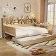 preview thumbnail 36 of 54, Roomfitters Wooden Twin/Full Size Daybed with Storage Shelves, Multi-functional Bed with Twin Size Trundle Bed and Study Desk