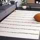 preview thumbnail 2 of 13, SAFAVIEH Melody Giolanda Scandinavian Stripe Rug 6' x 8' - Ivory/Black - Rectangle