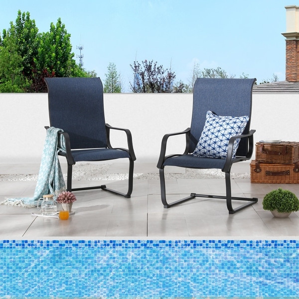 Patio festival padded spring sales sling outdoor dining chair