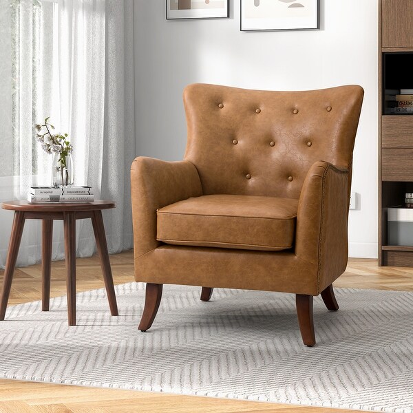 Leather top comfy chair