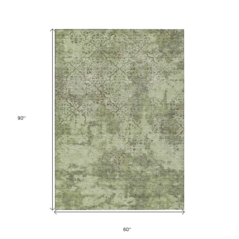 HomeRoots Floral Transitional Rectangle Outdoor Rug