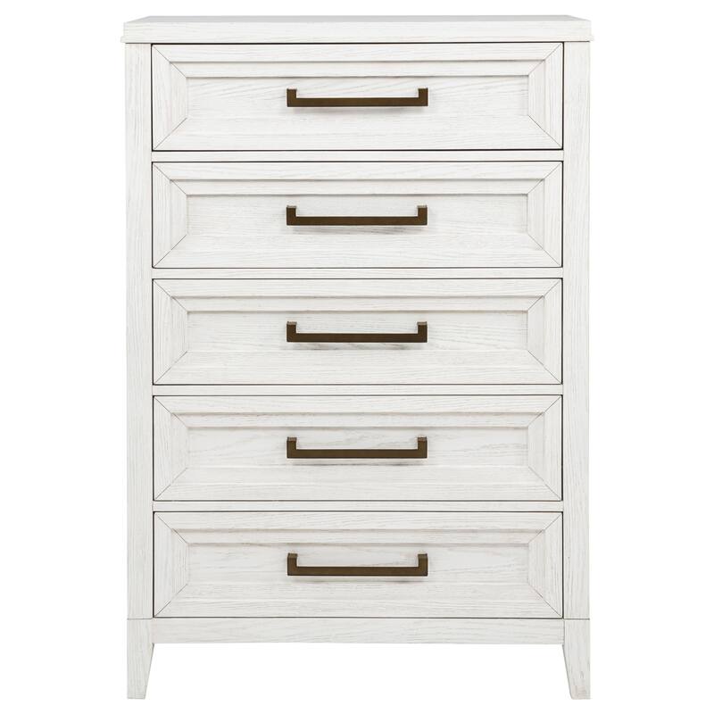 Marielle 5-drawer Bedroom Chest Distressed White