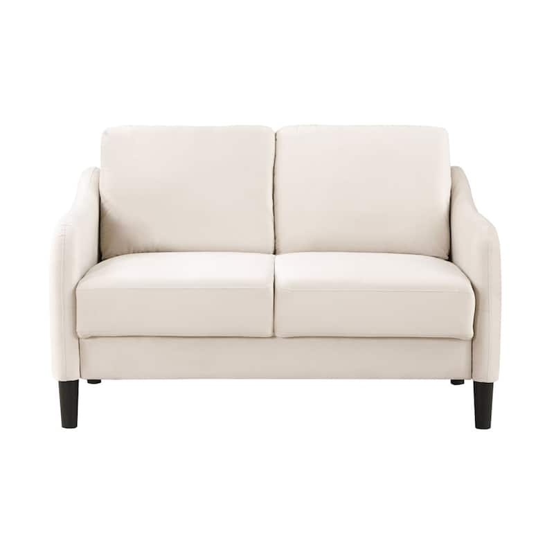 Mid-century Modern Upholstered Velvet Sofa Set with Armchair, Loveseat, 3-Seater Sofa - 2-Seater - 3089-Beige
