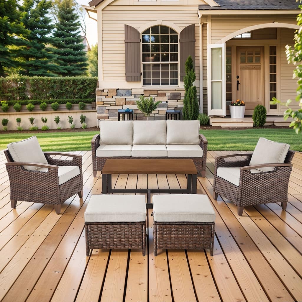 Pocassy Outdoor Club Chair with Cushion Set