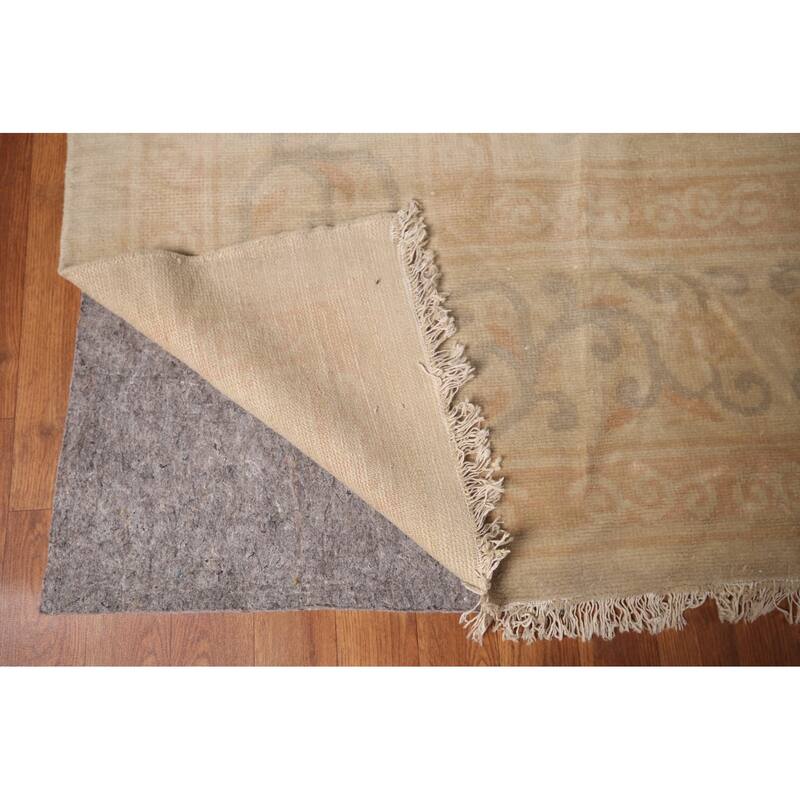 Palace Size Oushak Turkish Antique Area Rug Handmade Wool Carpet - 11'10"x 21'7"
