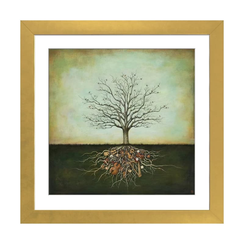 iCanvas "Strung Together" by Duy Huynh - Gold - 24x24x1