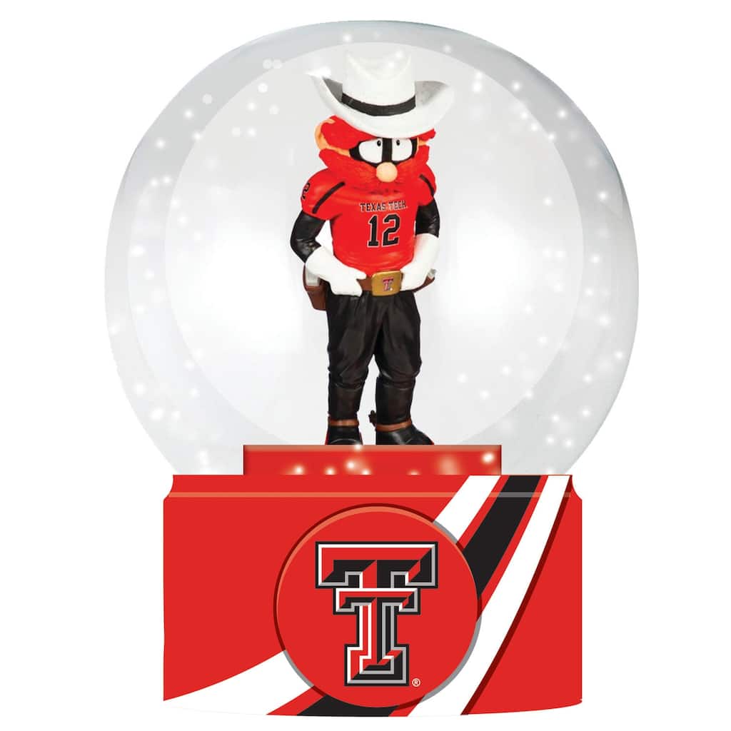 Texas Tech University 5 in. Multicolor Glass Tabletop Snow Globe